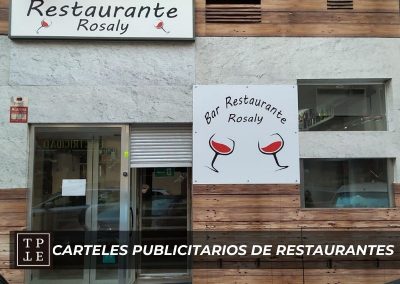 Carteles publicitarios de restaurantes: Bar Rosaly